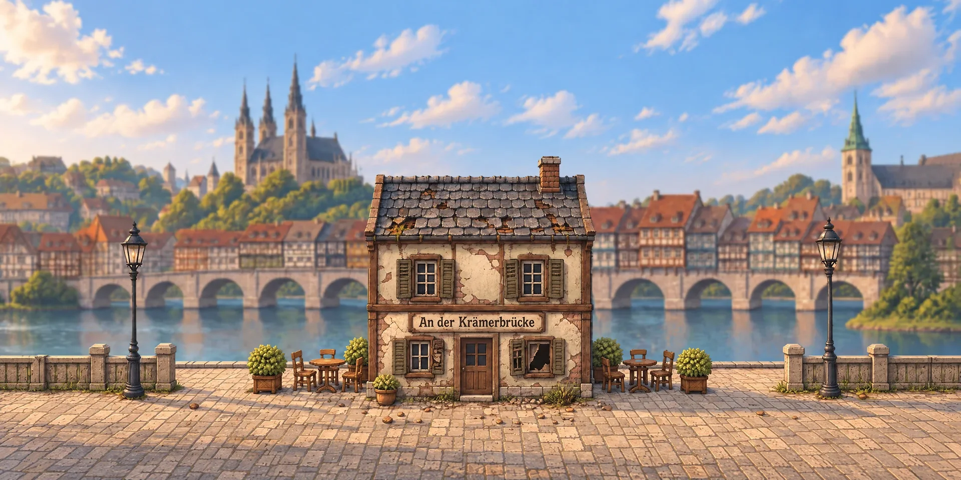 Das Haus im Kaufzustand bei Tag