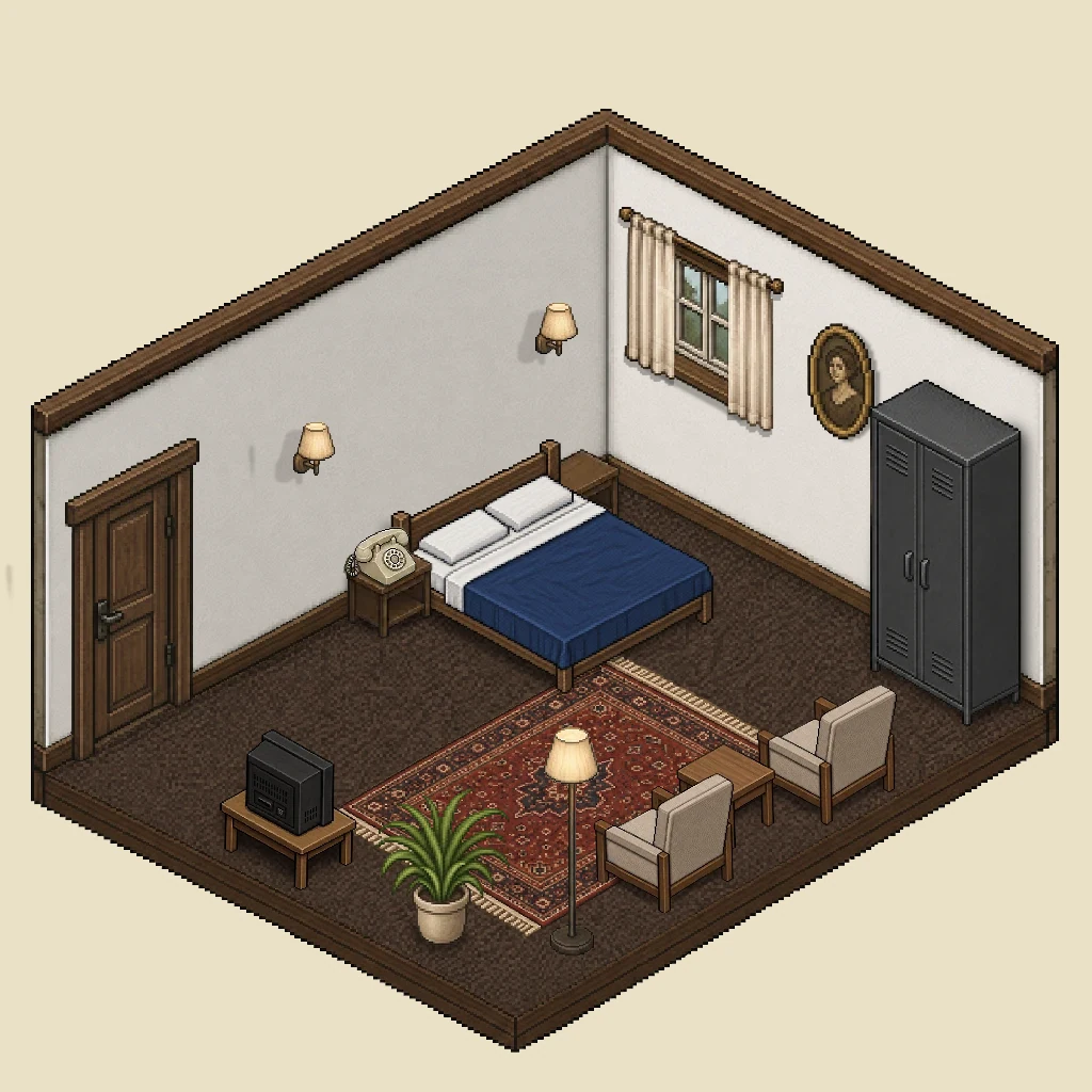 Das Doppelzimmer mit Ein-Sterne-Ausstattung